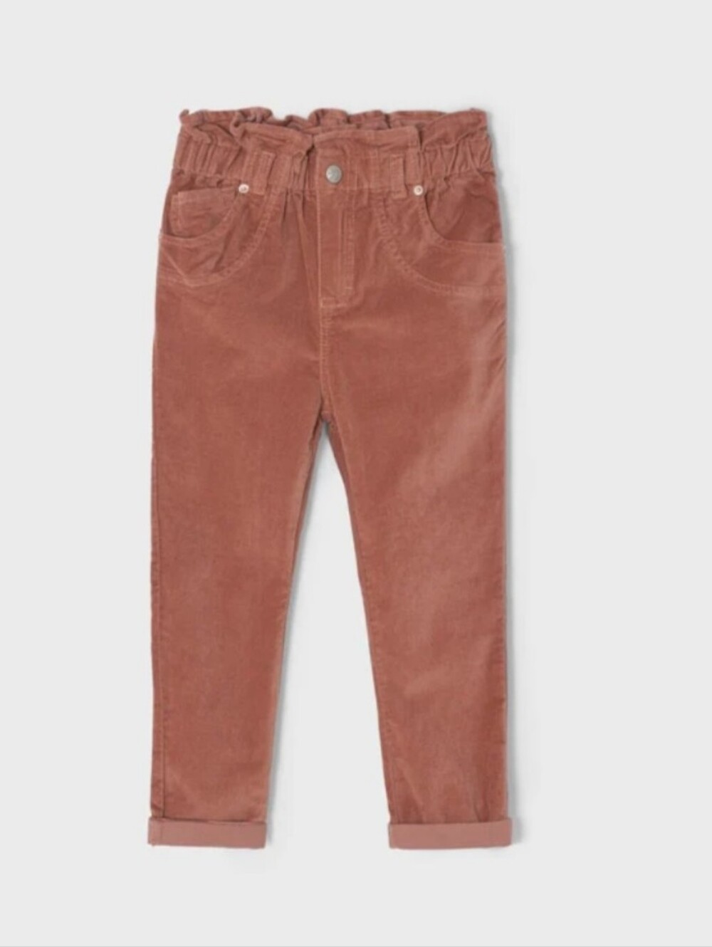 Mayoral Long Velvety Slouch Fit Nude Girl Pants